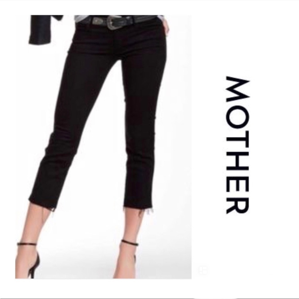 Mother The Crop Rascal Fray In Painted Ladies Jeans